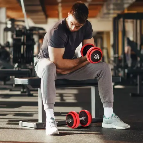 Soozier Adjustable Dumbbell Set, 44 lbs. Free Weight Set, 2-in-1 Adjustable Convertible Barbell, Home Gym Equipment Suitable for Men & Women - 图片 3