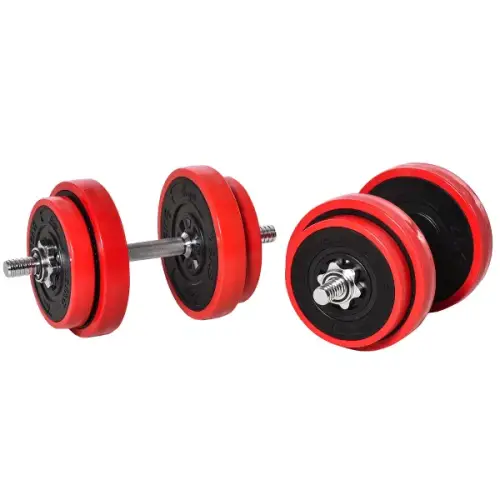 Soozier Adjustable Dumbbell Set, 44 lbs. Free Weight Set, 2-in-1 Adjustable Convertible Barbell, Home Gym Equipment Suitable for Men & Women - 图片 4